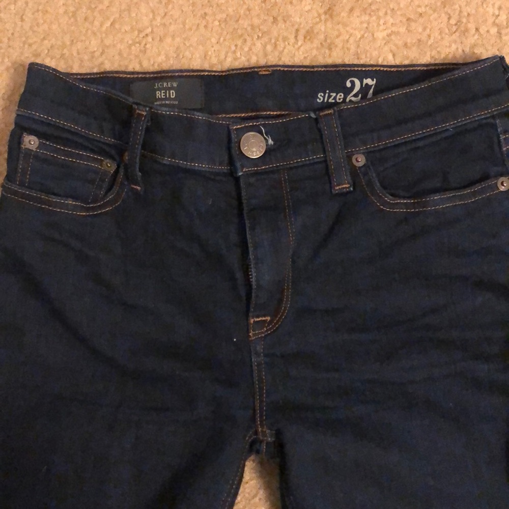 J. Crew dark washed Reid jeans